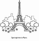 Coloring Eiffel Tower Pages Paris Landmarks Landmark Colouring Collection Coloringpagesfortoddlers sketch template