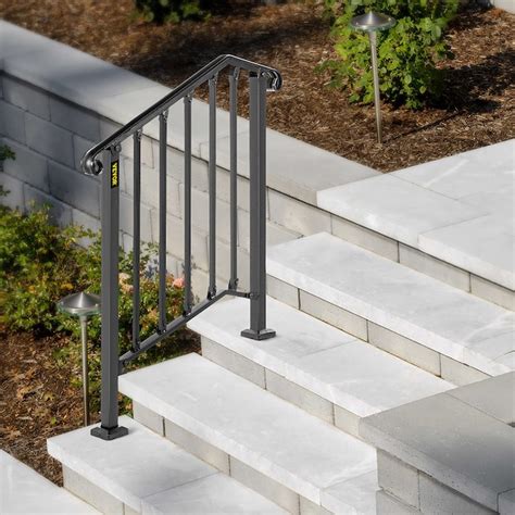 Vevor Handrails For Outdoor Steps Fit 2 Or 3 Steps Outdoor Stair