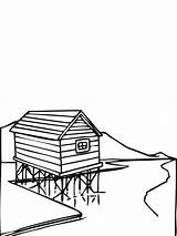 House Stilts Coloring Norway Pages Printable Color Online Getcolorings Supercoloring Getdrawings sketch template