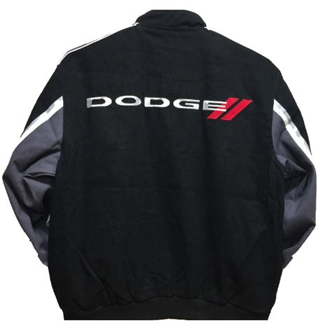 dodge racing twill jacket black jh sports jackets