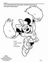 Math Worksheets Coloring Pages Mouse Minnie Drawing Problems Kindergarten Printable Disney Problem Getdrawings Simple Getcolorings sketch template