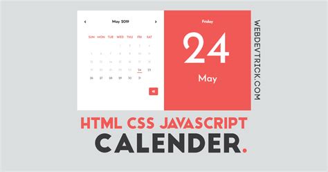 html css javascript calendar animated jquery calendar