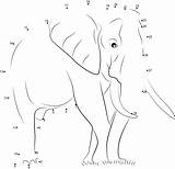 Puntini Unisci Elefante sketch template