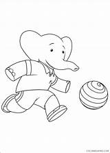Babar Coloring Badou Pages Coloring4free Printable Adventures Coloriage Info Book Forum sketch template