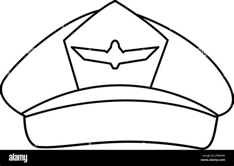 airline pilots hat aviator cap  insignia stock vector image art