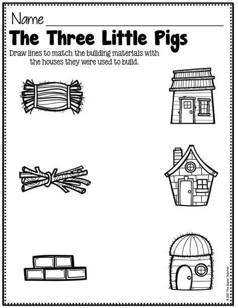 pigs worksheets  kindergarten