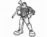 Lumberjack Mascots sketch template