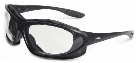 uvex seismic bifocal safety glasses black frame clear anti fog lens