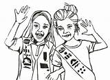 Girl Promise Scout Coloring Pages Kids Printable Simple Print sketch template