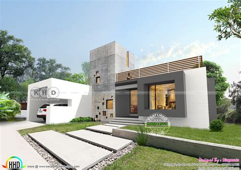 exact single floor contemporary home kerala home design  floor plans  dream houses