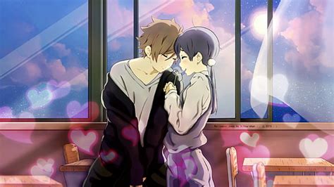 Hd Wallpaper Anime Couple Romance Semi Realistic Cute Brown Hair