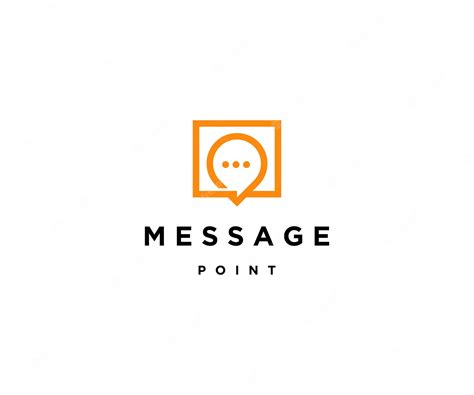 premium vector message poin logo icon design template