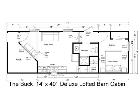 lofted cabin floor plans   cabin kit floorplan