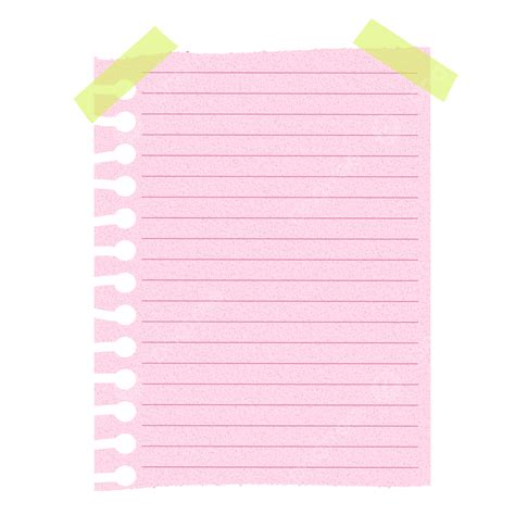 blank paper clip art pink paper striped paper note png transparent