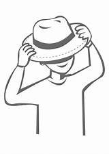 Put Hat Coloring Pages sketch template