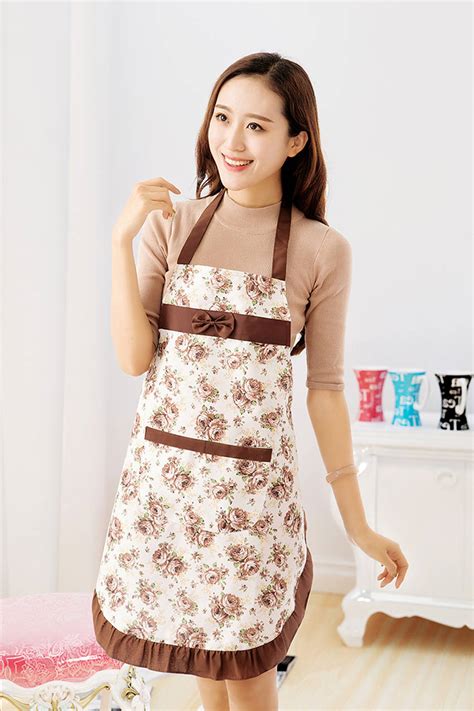 buy fashion kitchen apron for women bib cooking apron