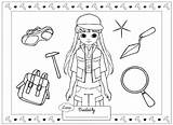 Fossil Lottie Hunter Coloring Colouring Pages Activities Doll sketch template