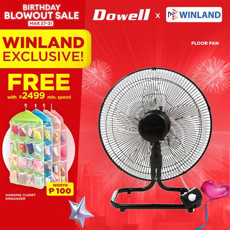 dowell  winland  floor fan desk fan ground fan electric fan  leaf banana blade ifkr