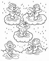 Coloring Pages Raindrops Rain Popular sketch template