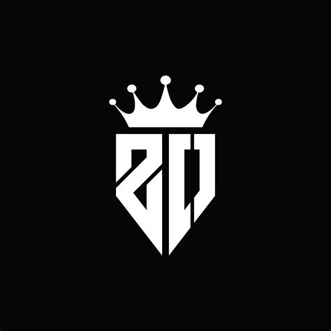 zo logo monogram emblem style  crown shape design template  vector art  vecteezy