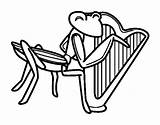 Harp Coloring Getdrawings Grasshopper sketch template