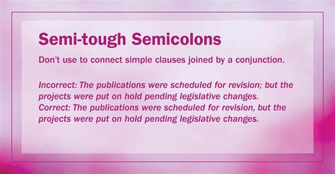 semicolon   list