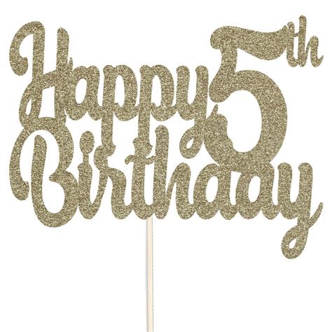 happy  birthday glitter cake topper party celebration etsy