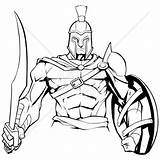 Spartan Guerriero Spartano Romano Greco Spartaanse Soldier Mythology Ares Soldato Gladiatore Marte God Clipartmag Graphicriver sketch template