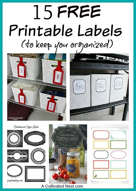 printable labels  organizing