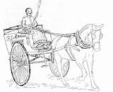 Horse Buggy Thompson Cart Drawing Bakers Plans Getdrawings sketch template