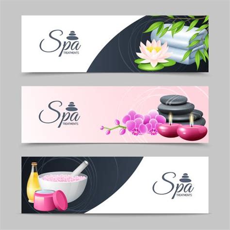 spa banner set  vector art  vecteezy