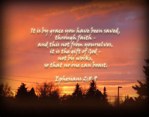 Sunset Bible Verse Ephesians 2 8 9 Ephesians Quotes