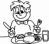 Eating Coloring Pages Boy Healthy Breakfast Kids Rugrats Designlooter Foods Drawings 03kb sketch template