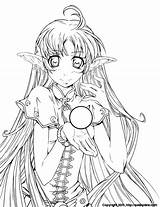 Coloring Pages Gothic Anime Woman Beautiful Girl Deviantart Adults Template Fairy Dark Sketch Princess sketch template