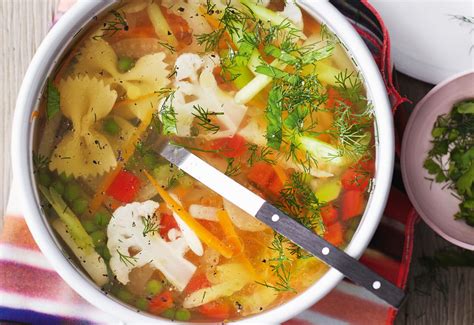 gemuese nudel suppe mit kraeutern frisch gekocht rezept frisch