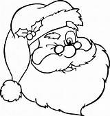 Claus Santa Coloring Face Getdrawings sketch template
