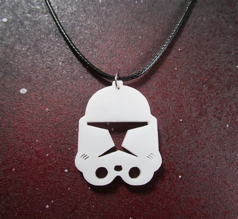 Star Wars Clone Troopers Phase 2 Helmet Necklace White