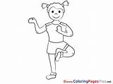 Coloring Pages Fitness Children Sheet Title sketch template