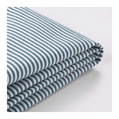 Ikea Stocksund Footstool Slipcover Ottoman Cover Remvallen Blue White
