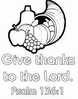 Thanksgiving Coloring Pages Printable Christian Preschool Color Getcolorings sketch template