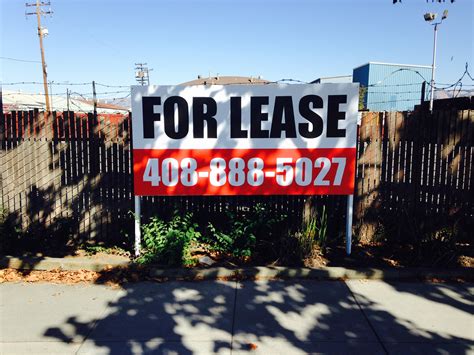 commercial  lease signs  san jose signs south bay area santa