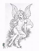 Coloring Fairy Pages Adult Book Adults Enchanted Mermaid Fairies Fantasy Colouring Various Printable Sheets Designs Books Artists Thomas Amy Brown sketch template