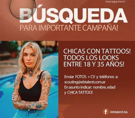Casting Call Buenos Aires Se Buscan Chicas Con Tatoos Todos Los Looks