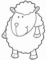 Sheep Coloring Cartoon Pages Kids Lamb Drawing Clipart Children Printable Colour Getdrawings Popular Library sketch template