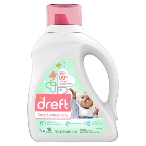 dreft active baby   loads liquid laundry detergent  fl oz