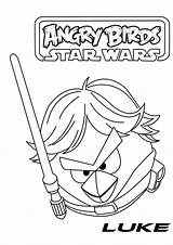 Coloring Luke Skywalker Pages Wars Star Angry Lego Bird Printable Birds Draw Getcolorings Library Getdrawings Popular sketch template