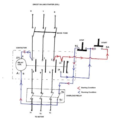 single phase contactor wiring diagram