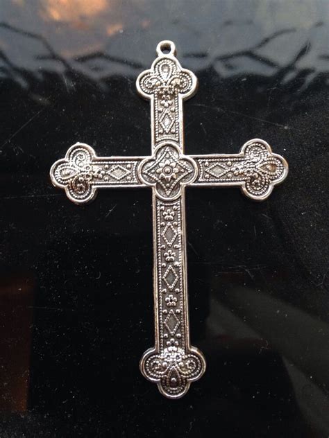 large silver martyrs medieval cross necklace gothic 24 ebay