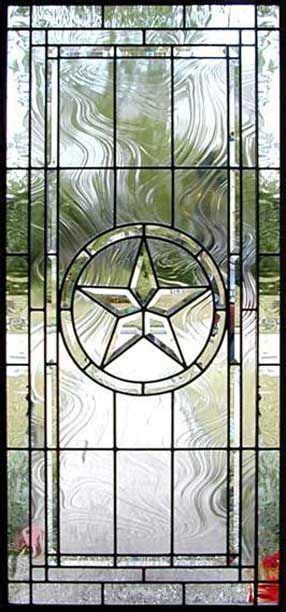 texas star leaded beveled glass window custom glass design leaded