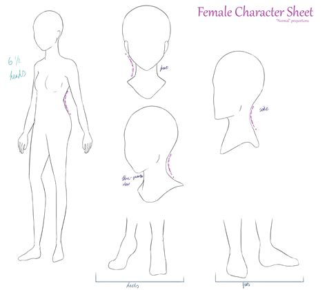 Character Sheet Base Female Typical Bodytype By Ladyheiwa On Deviantart